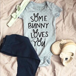 Some bunny loves you onesie